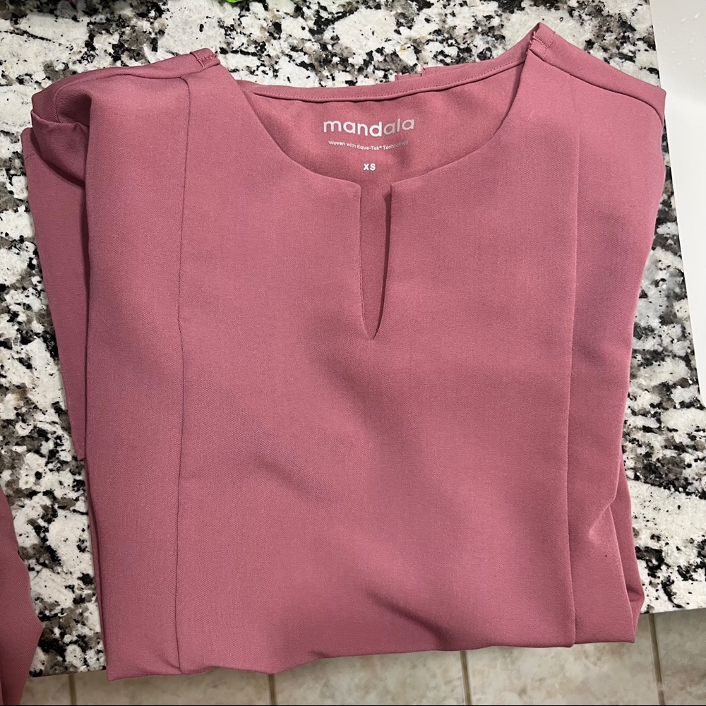 mauve mandala scrubs set